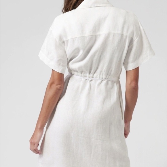 Athleta playa linen wrap dress white size 26 - Picture 2 of 8